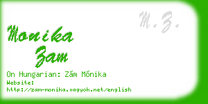 monika zam business card