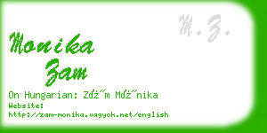 monika zam business card